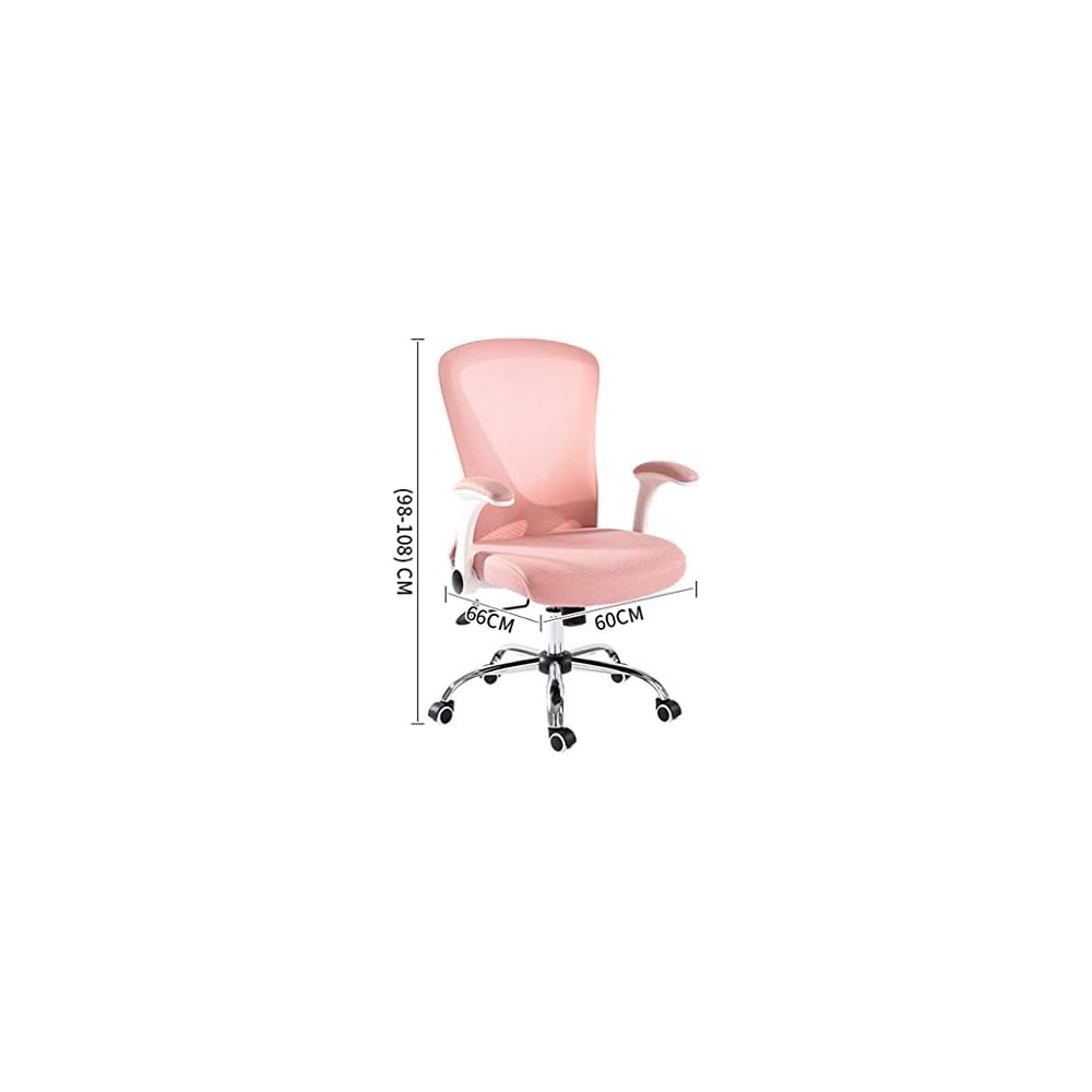 Reception Chair Home Computer Chair Gaming Chair Comfortable Boss Chair Ergonomic Chair Leisure Office Chair (Color : Pink)