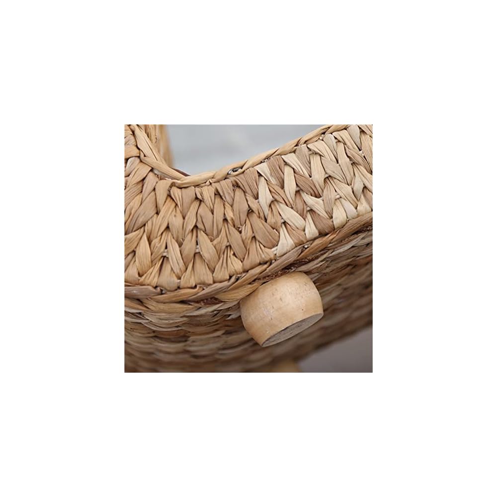 Handmade Rattan Legless Chair Seats Backrest for Balcony Bay Window Office Living Room Bedroom