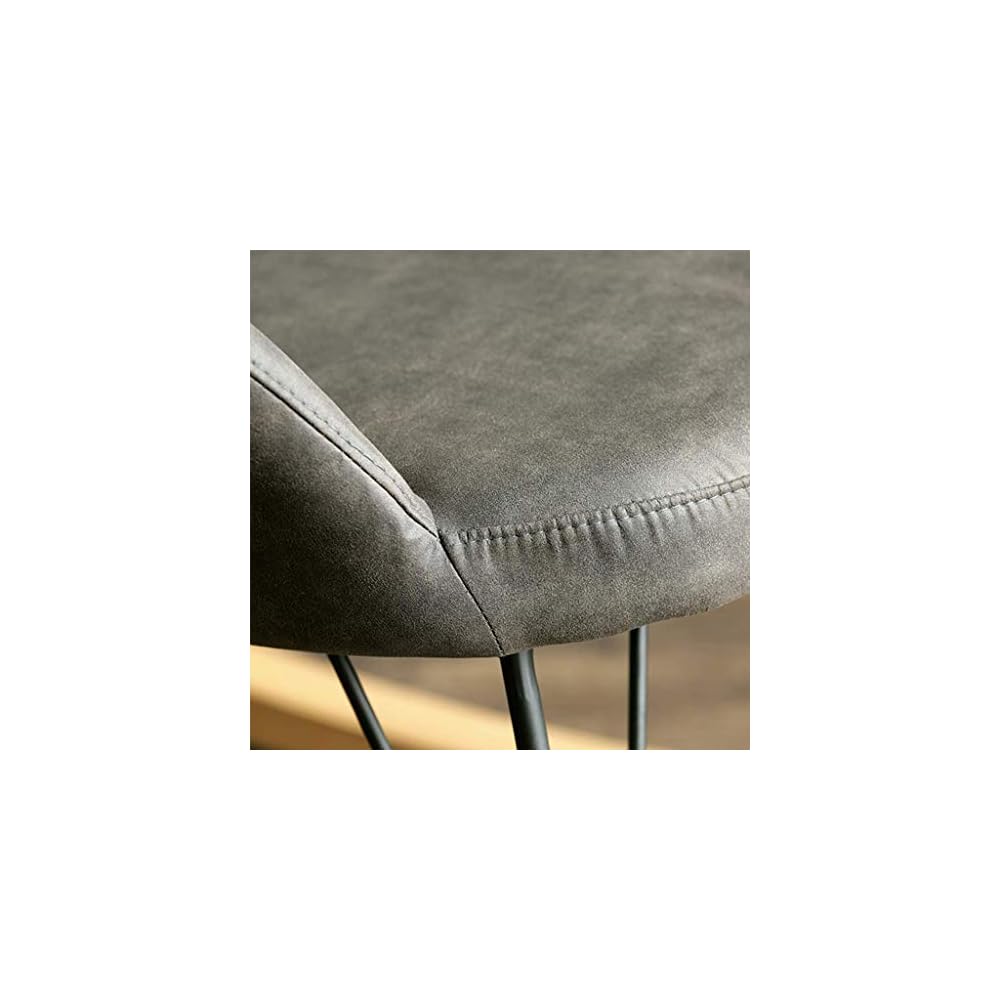 Single Rocking Chair Smooth Rocking Motion Wood Individual Widening Cushion Terrace Armchair - Grey Suitable for Terrace Living Room